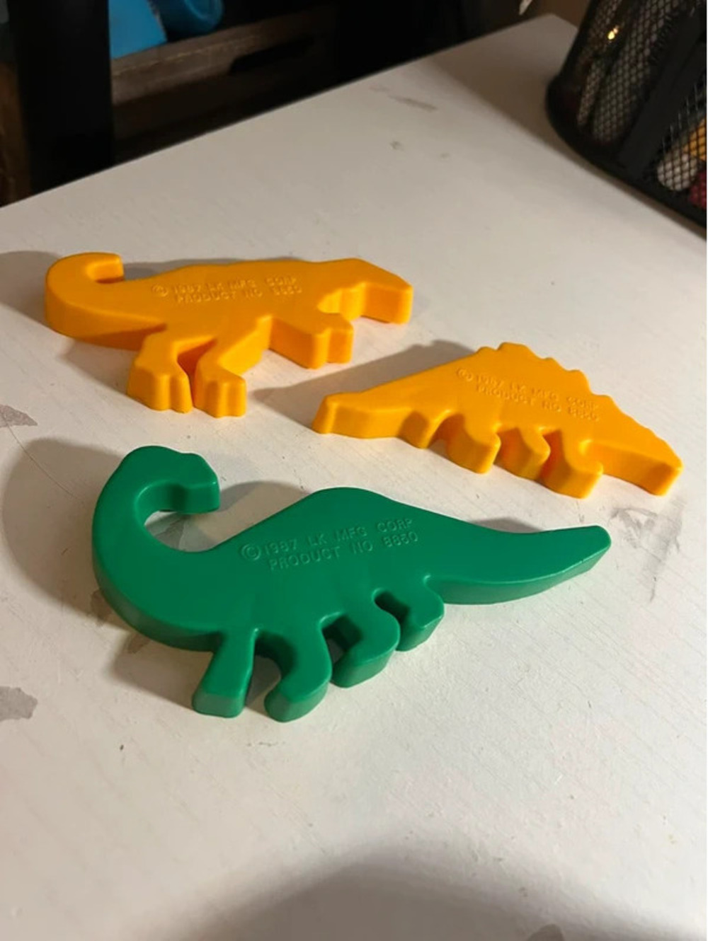 1987 Dinosaur cookie cutters
